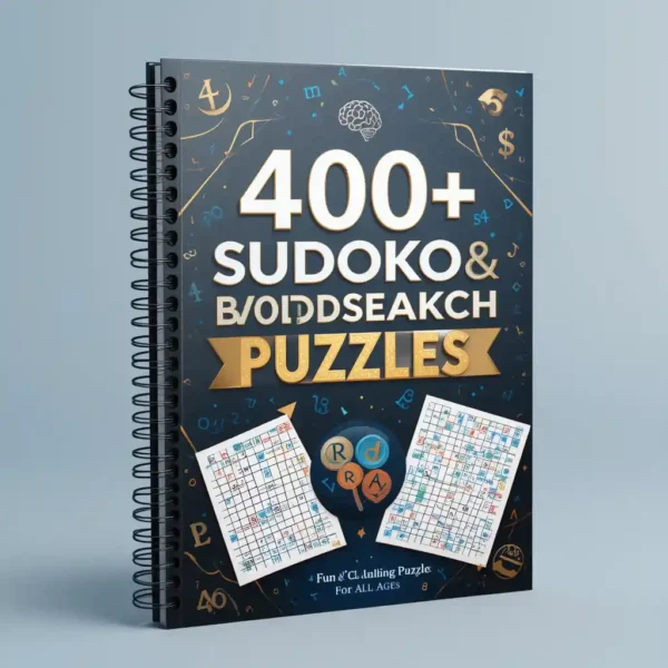 400+ sudoku+ wordsarch puzzles